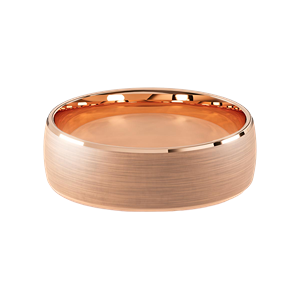 Comfort Fit 7MM Men's Wedding Ring with Wide Satin Inlay