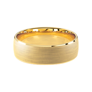 Comfort Fit 7MM Men's Wedding Ring with Wide Satin Inlay