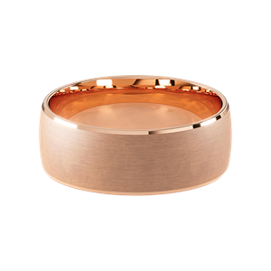 Comfort Fit 8MM Men's Wedding Ring with Wide Satin Inlay