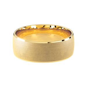 Comfort Fit 8MM Men's Wedding Ring with Wide Satin Inlay