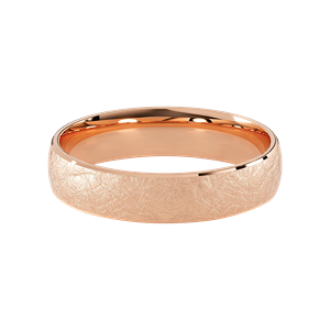 Comfort Fit 5MM Men's Wedding Ring with Wide Scratched Inlay