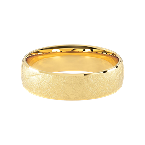 Comfort Fit 6MM Men's Wedding Ring with Wide Scratched Inlay