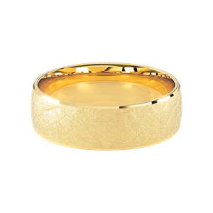 Comfort Fit 7MM Men's Wedding Ring with Wide Scratched Inlay