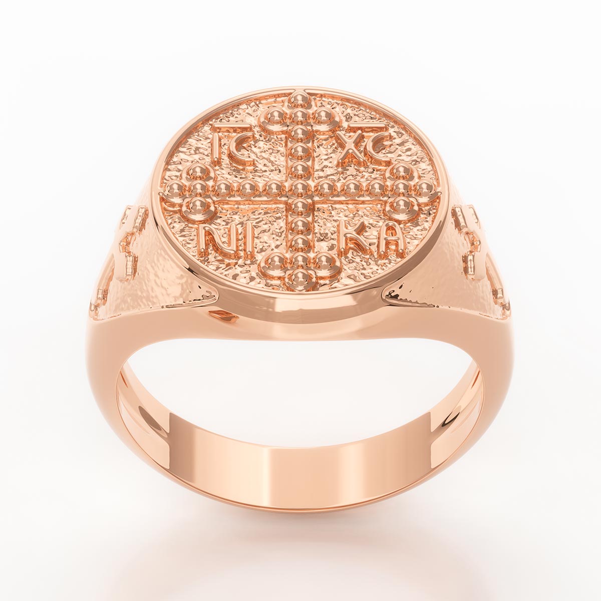 Men's Dotted Greek Orthodox Cross Signet Ring – Stakora