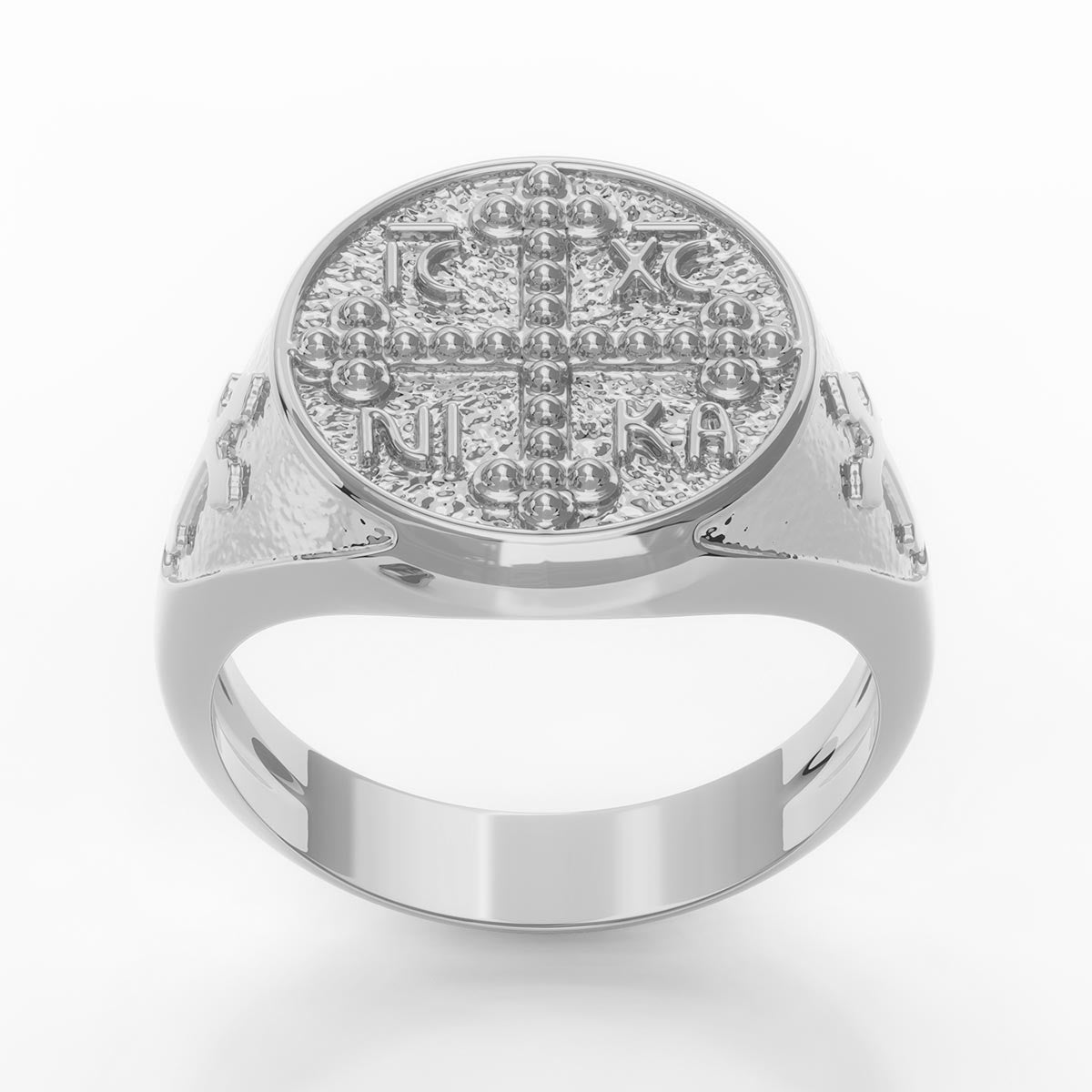 Men's Dotted Greek Orthodox Cross Signet Ring – Stakora