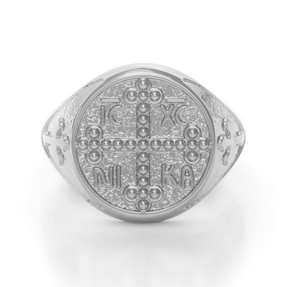 Men's Dotted Greek Orthodox Cross Signet Ring – Stakora