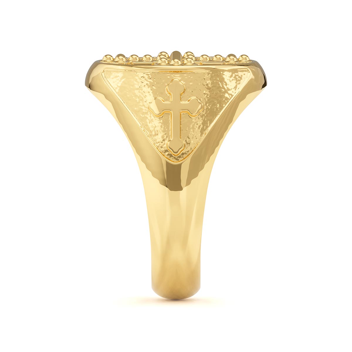 Men's Dotted Greek Orthodox Cross Signet Ring – Stakora