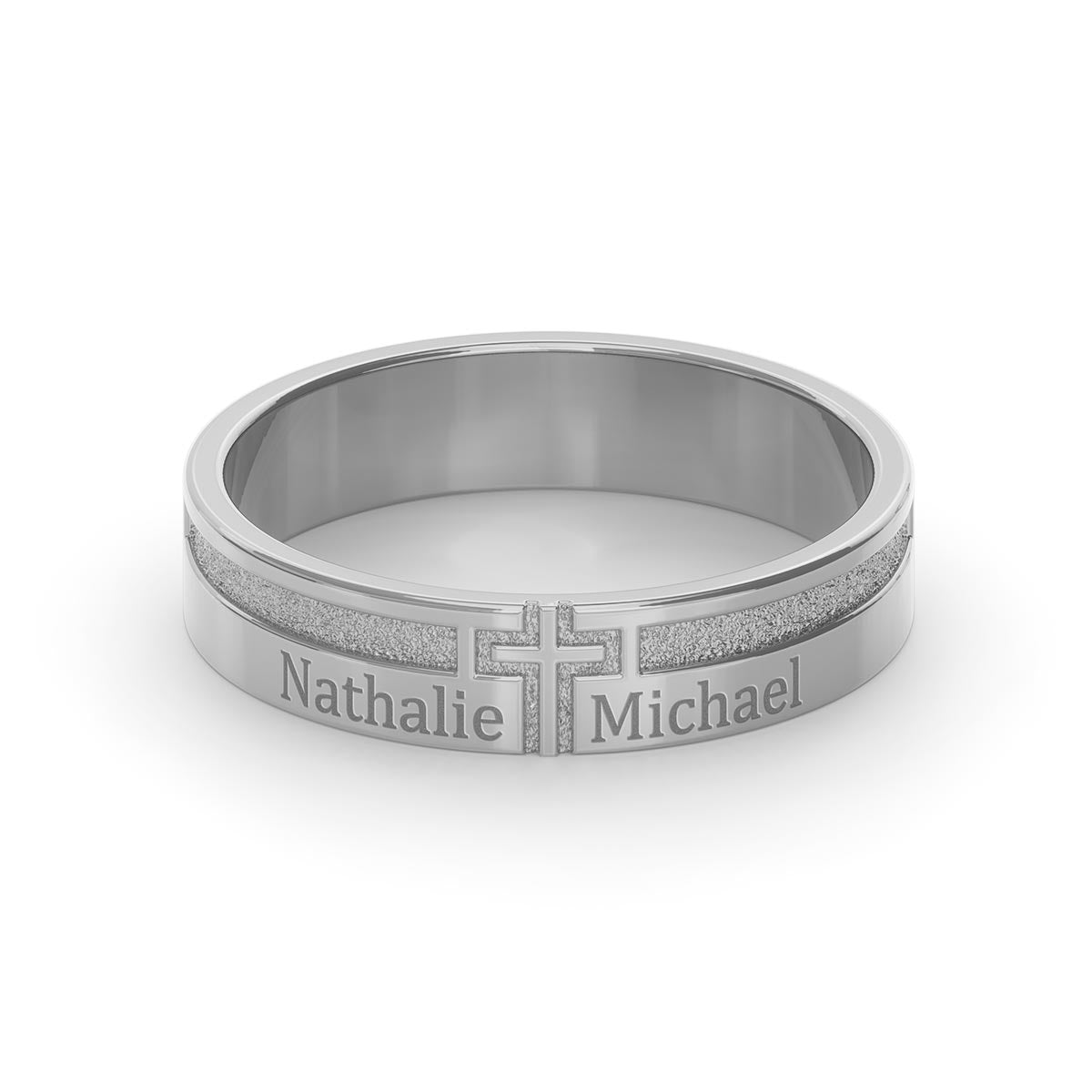 Men's Cross Ring with Personalized Engravings – Stakora