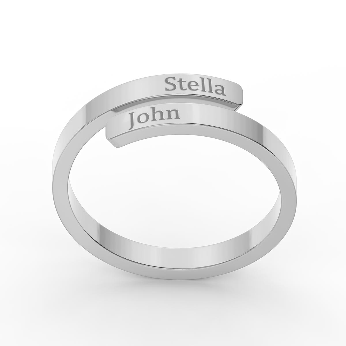 Bypass Ring with Personalized Engravings
