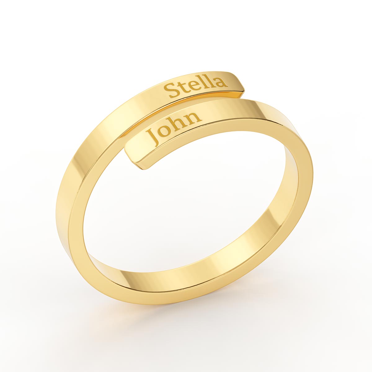 Bypass Ring with Personalized Engravings