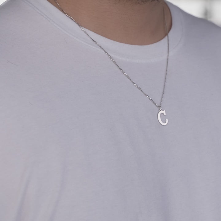 JSJOY Initial Necklaces for Men Silver Tiny Mens Letter Necklace Jewelry  Gifts for Men A-Z Capital Letter Stainless Steel Franco Chain Necklace  18inch Graduation Gifts for Him 2042 - Walmart.com