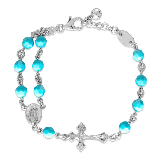 Rosary Bracelet with Stylized Cross