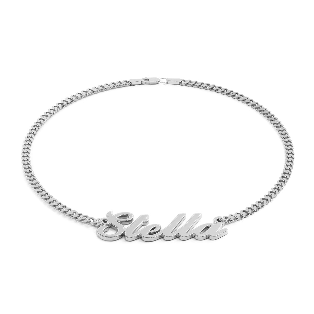 Name Bracelet with Curb Chain