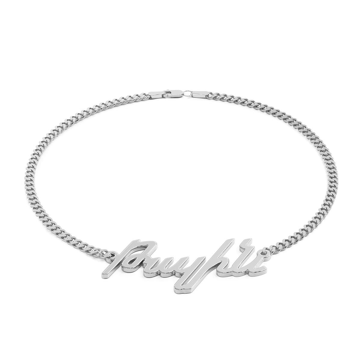 Armenian Name Bracelet with Curb Chain
