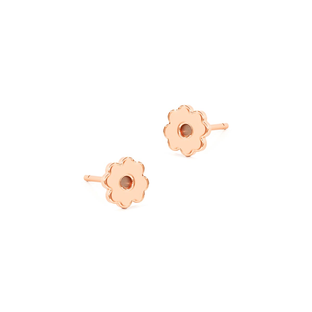 Plain Flower Stud Earrings