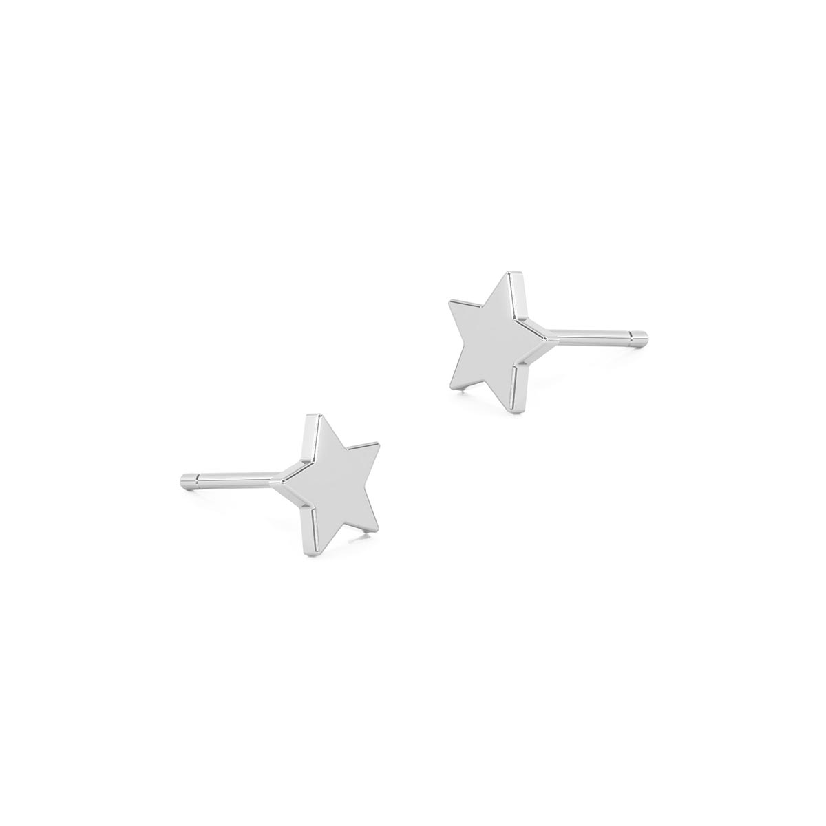 Plain Star Stud Earrings