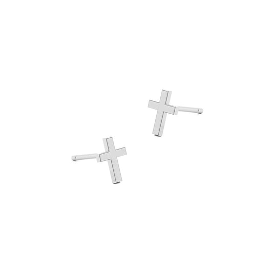 Mini Modern Cross Stud Earrings