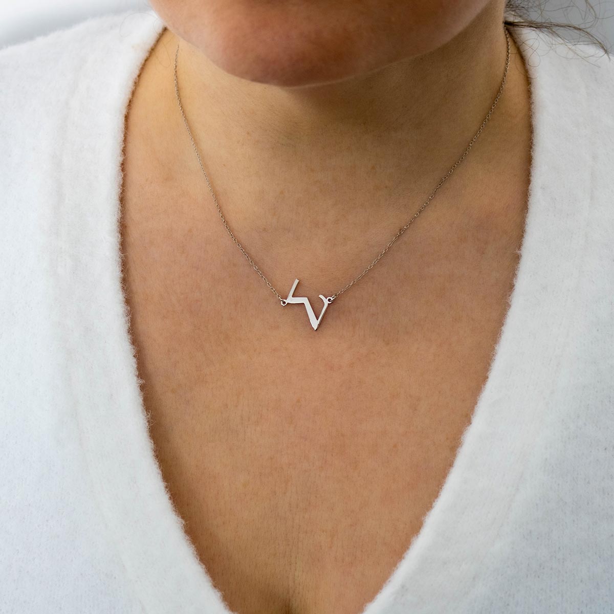 Louis Vuitton LV Paperplane Necklace, Silver, One Size