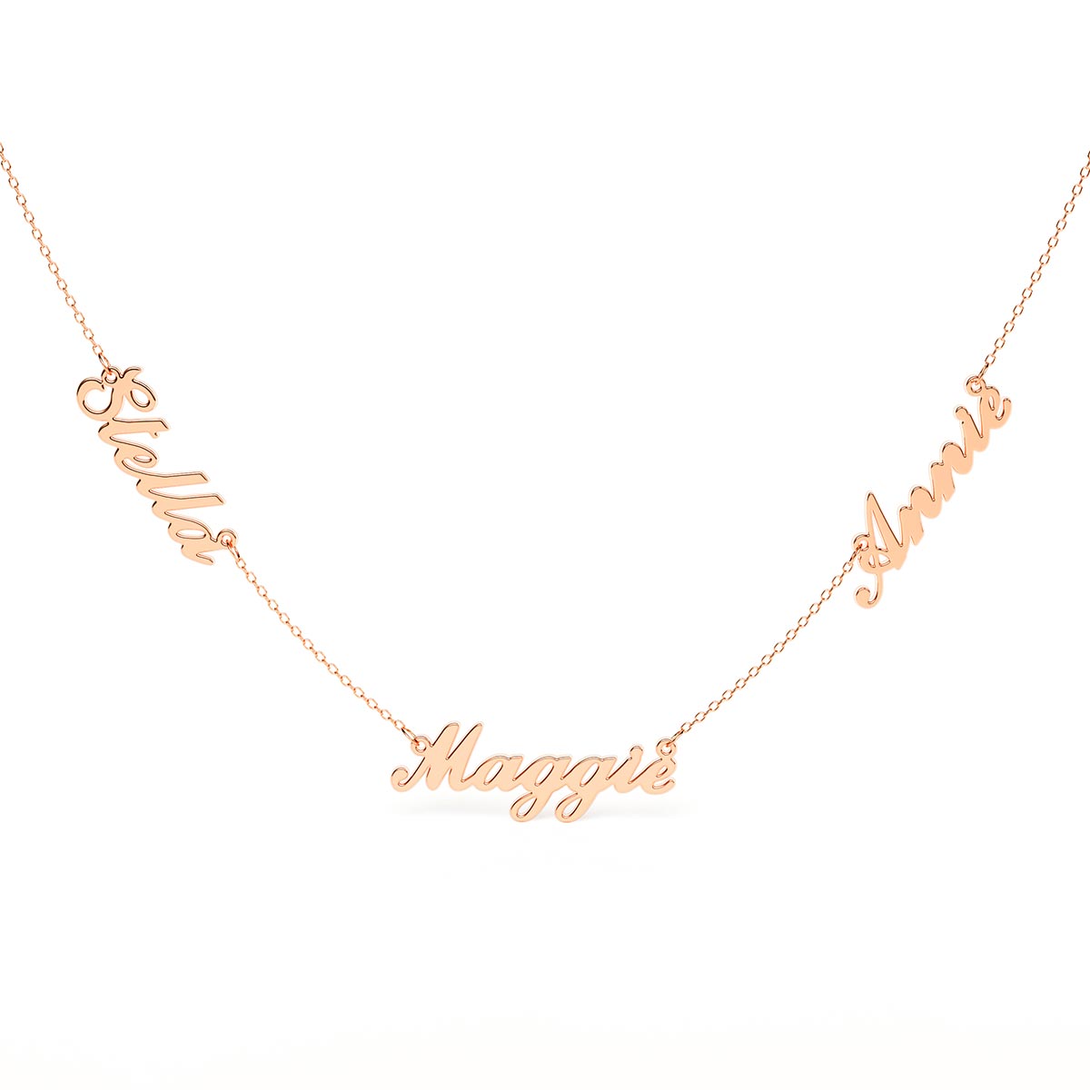 Personalized 3 Name Necklace