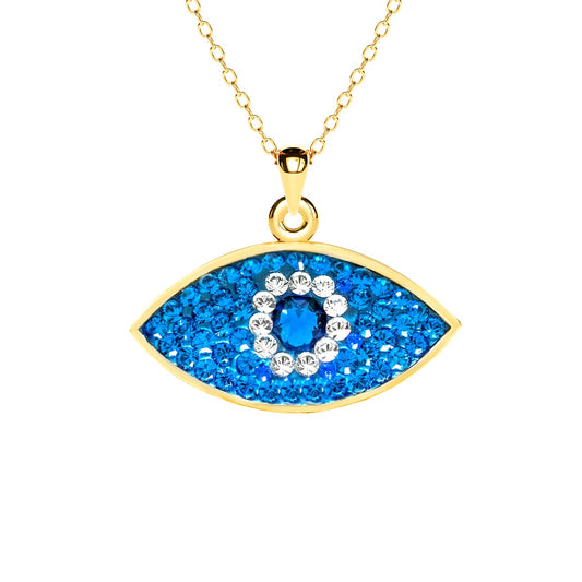 Marquise Crystal Evil Eye Necklace