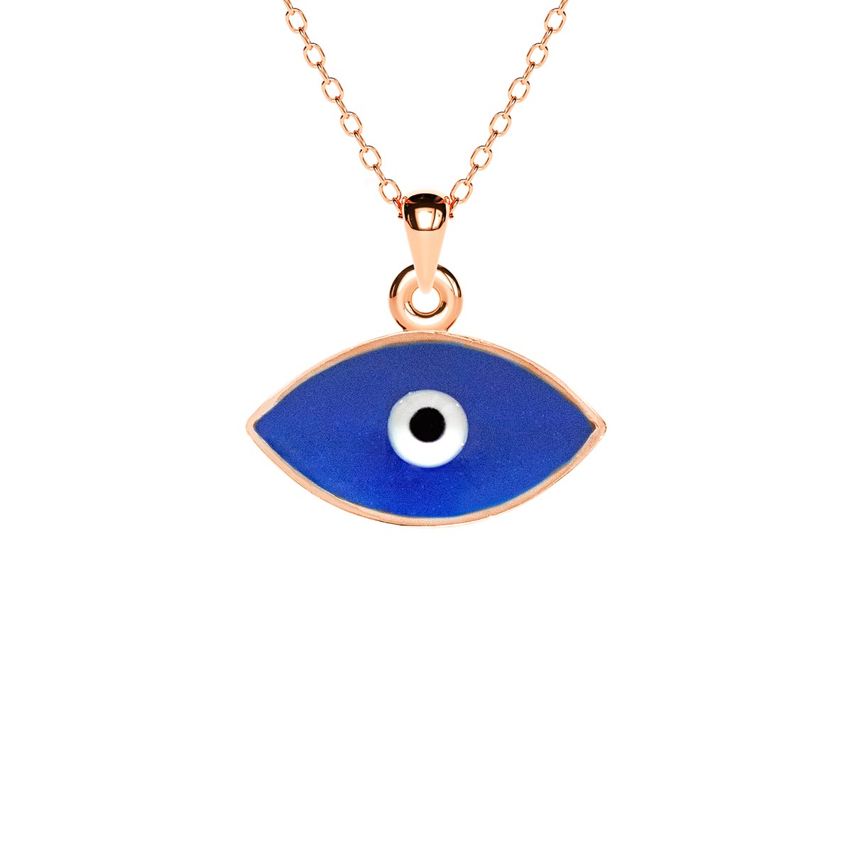 Marquise Enamel Evil Eye Necklace