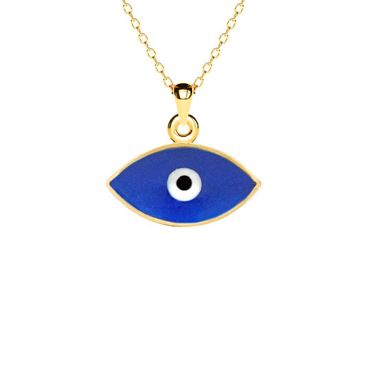 Marquise Enamel Evil Eye Necklace