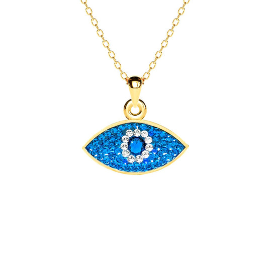 Mini Marquise Crystal Evil Eye Necklace