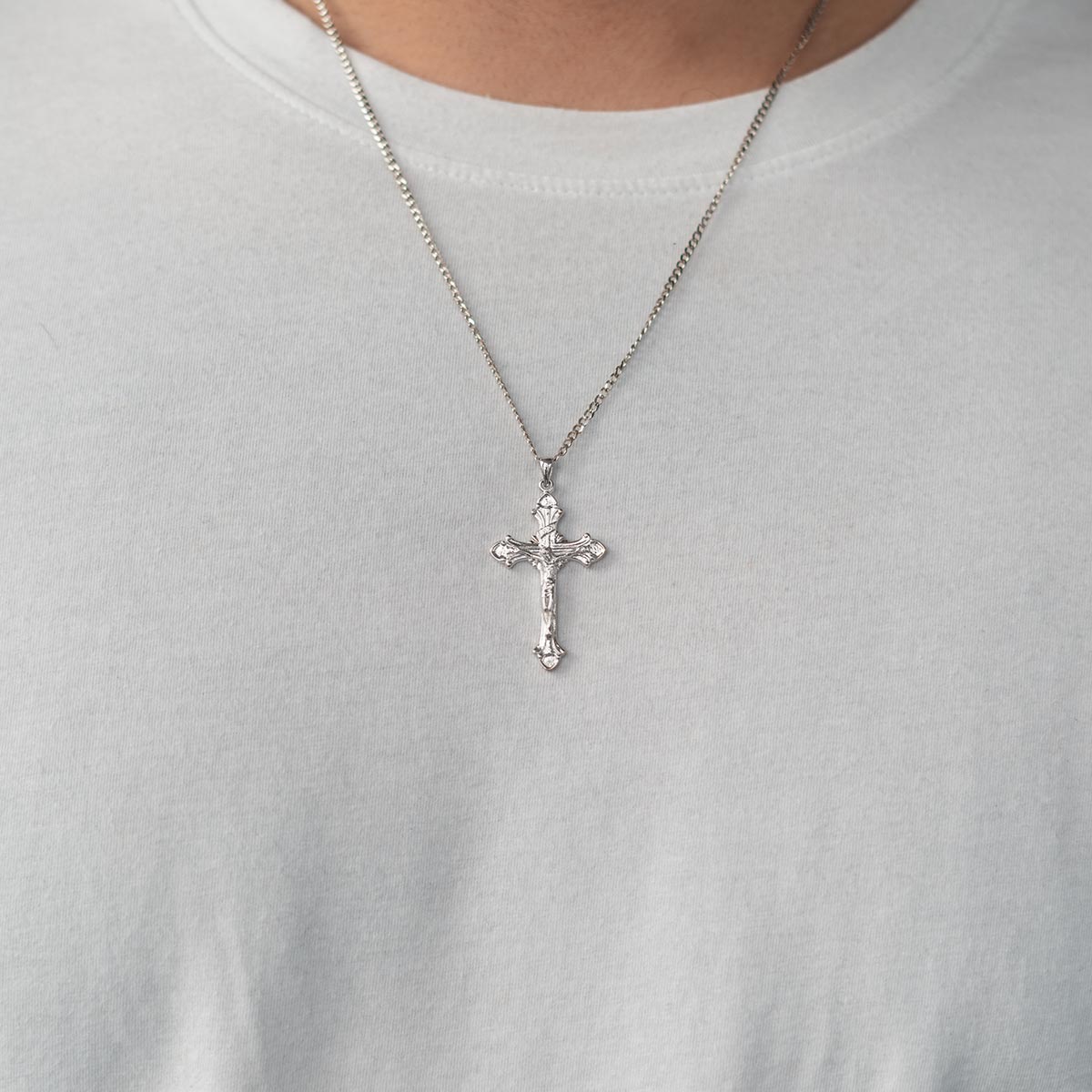 Men's Stylized Cross Necklace