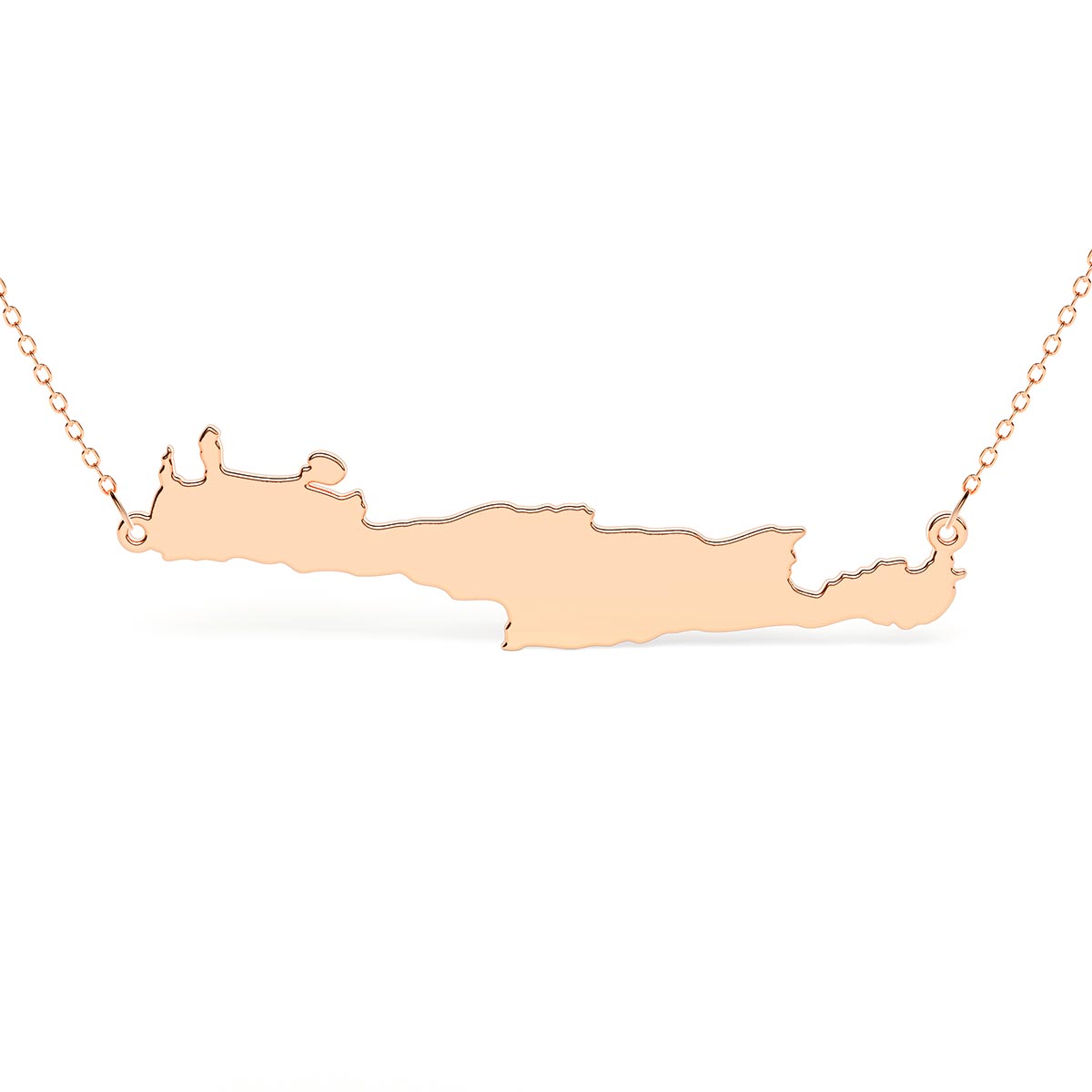 Crete Island Map Necklace