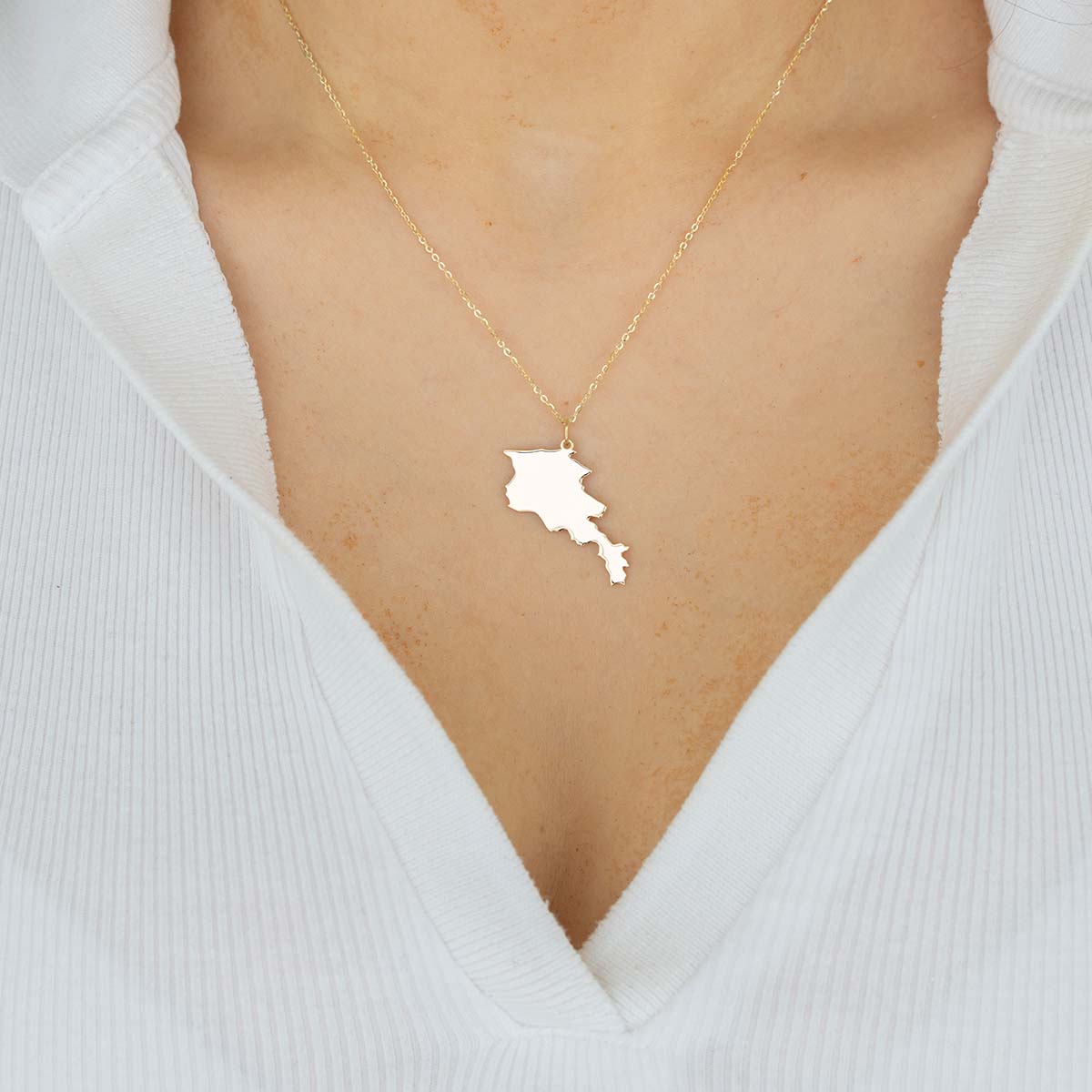 Armenian Country Map Necklace