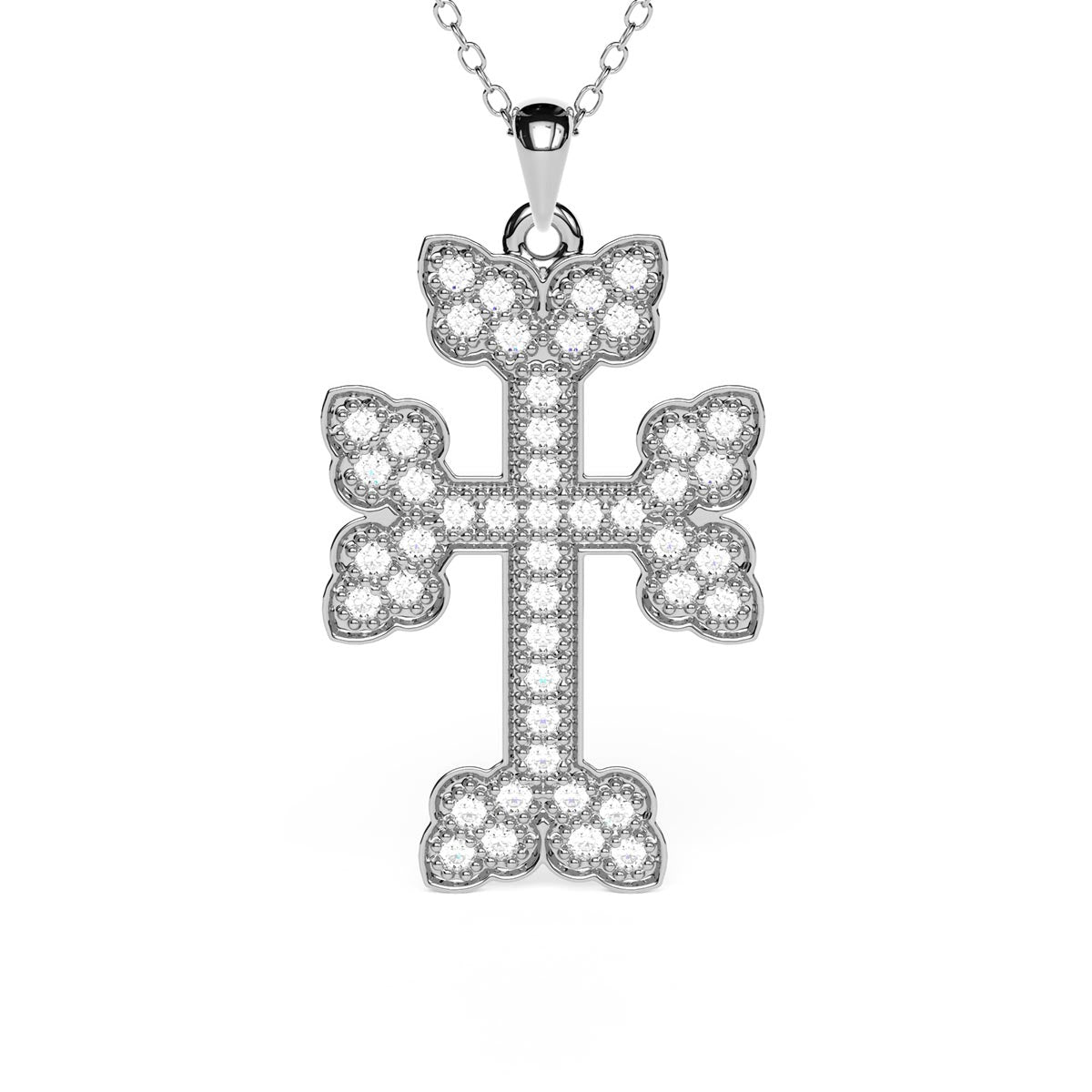 Armenian Cross Pavé Necklace