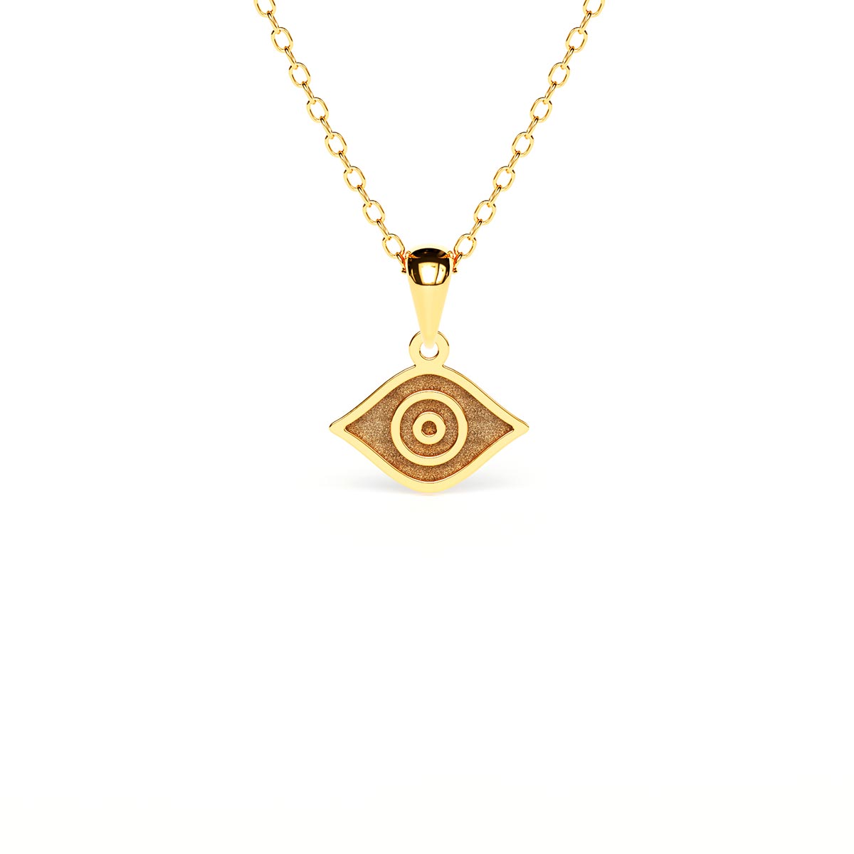 Radial Textured Evil Eye Necklace