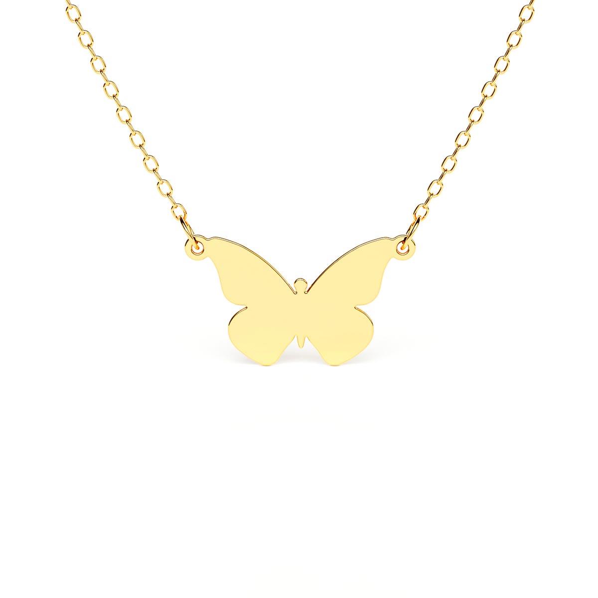 Mini Plain Butterfly Necklace