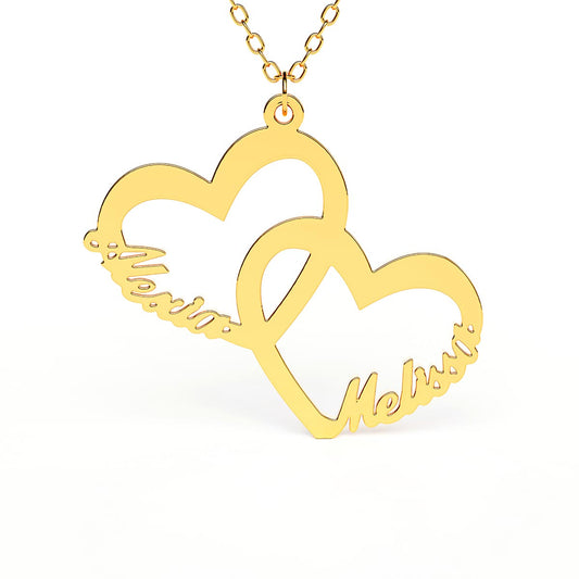 United Hearts Name Necklace