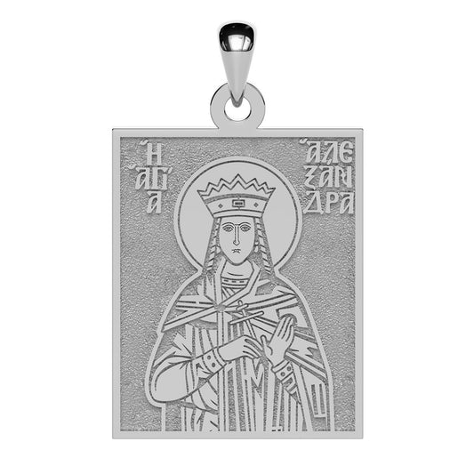 Saint Alexandra the Empress Greek Orthodox Icon Tag Medal