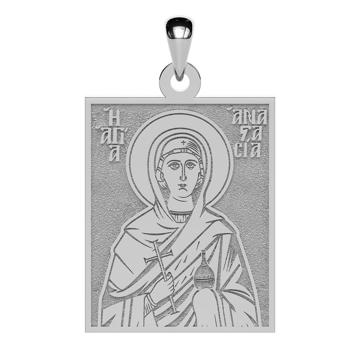 Saint Anastasia of Sirmium Greek Orthodox Icon Tag Medal