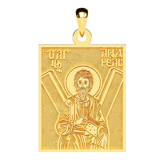 Saint Andrew the Apostle Greek Orthodox Icon Tag Medal