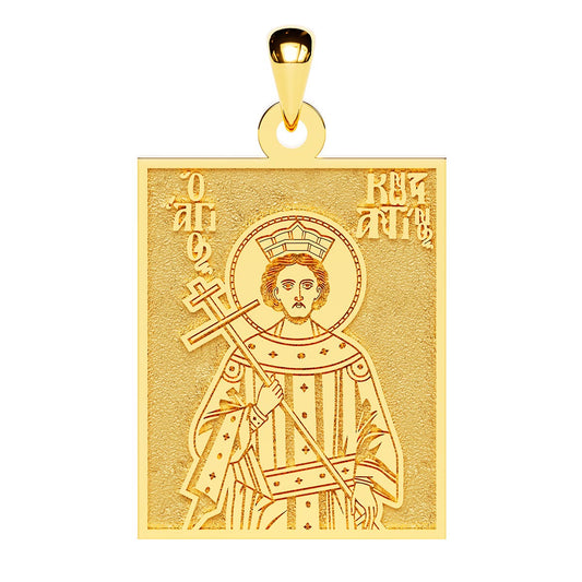 Saint Constantine (Konstantinos) the Great Greek Orthodox Icon Tag Medal
