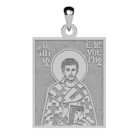 Saint Eleftherios (Eleftherius) Greek Orthodox Icon Tag Medal