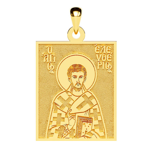 Saint Eleftherios (Eleftherius) Greek Orthodox Icon Tag Medal