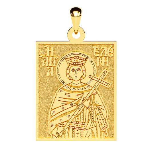 Saint Helen (Eleni) Greek Orthodox Icon Tag Medal