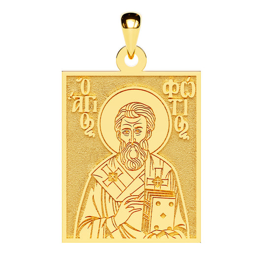 Saint Photios (Photius) the Great Greek Orthodox Icon Tag Medal
