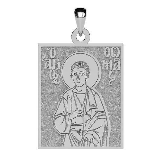 Saint Thomas the Apostle Evangelist Greek Orthodox Icon Tag Medal