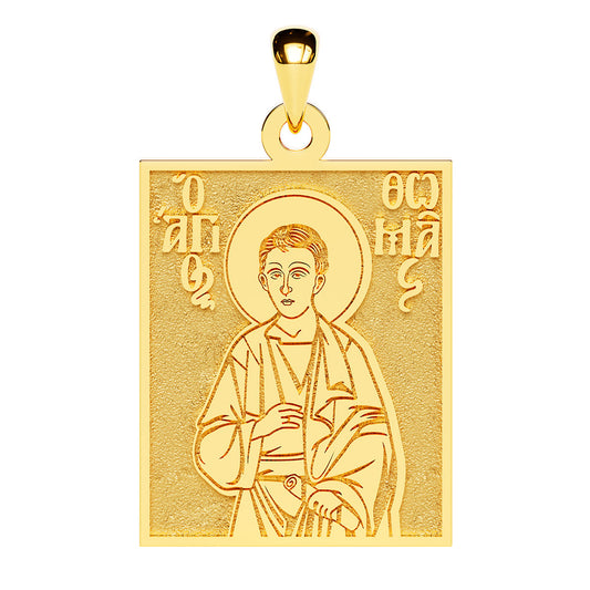 Saint Thomas the Apostle Evangelist Greek Orthodox Icon Tag Medal