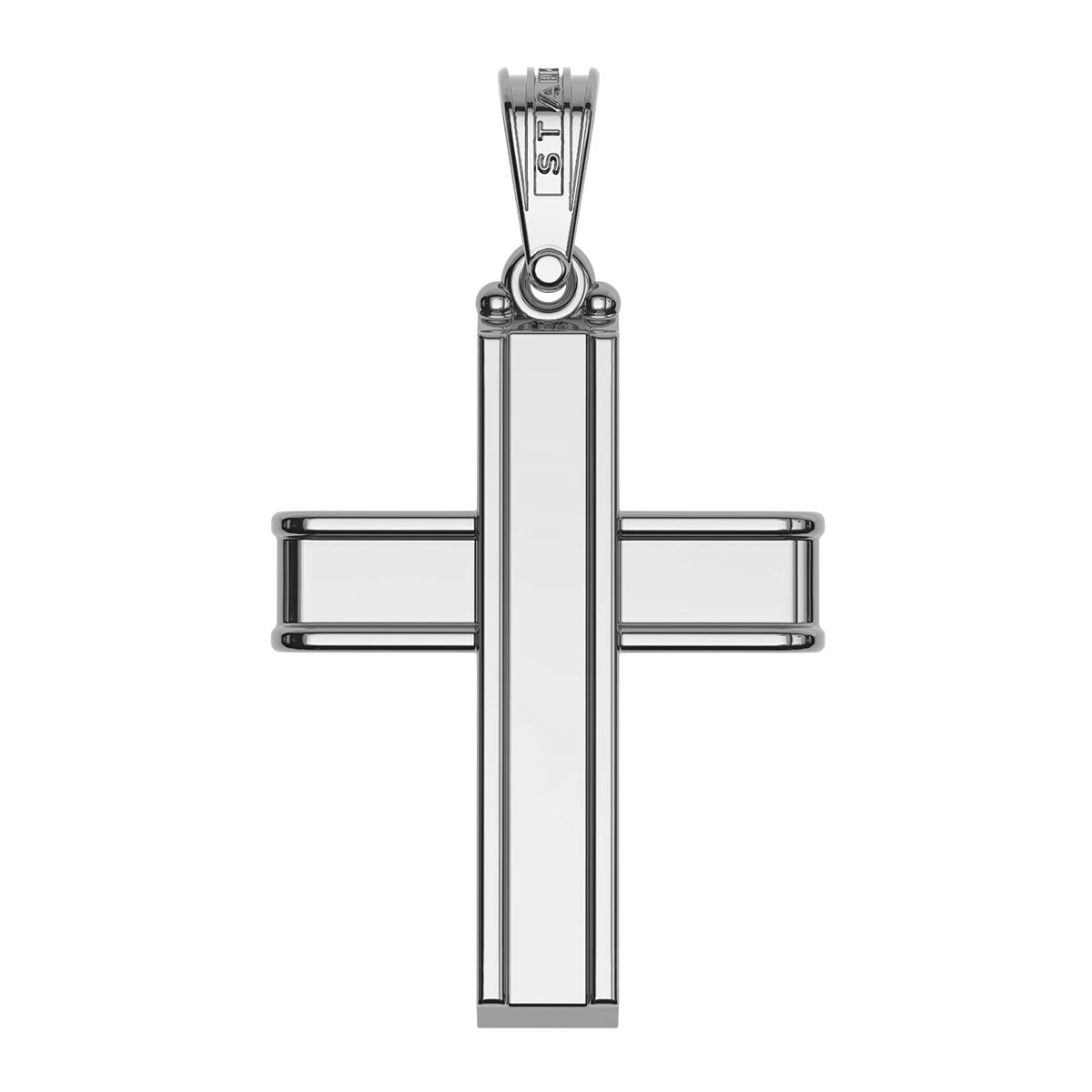 Christian Baptism Flat Cross With Channels