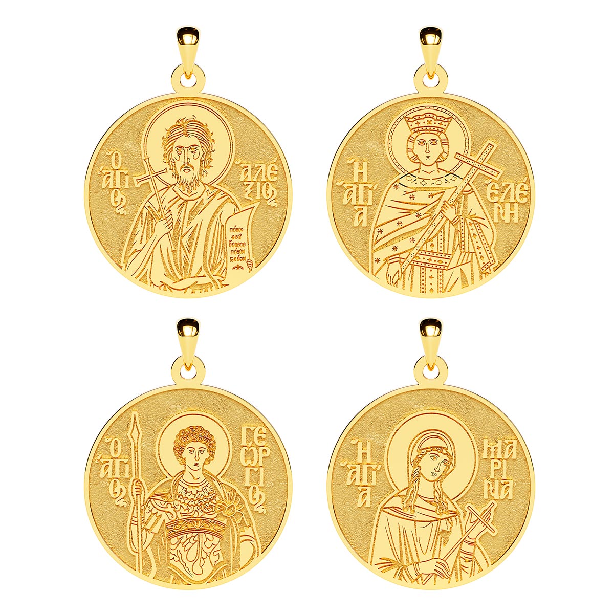 Create Your Saint - Custom Greek Orthodox Icon Round Medal
