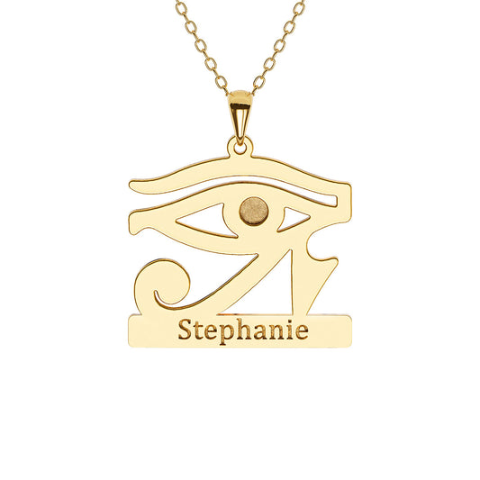Eye of Horus (Ra) Necklace With Personalized Engraving