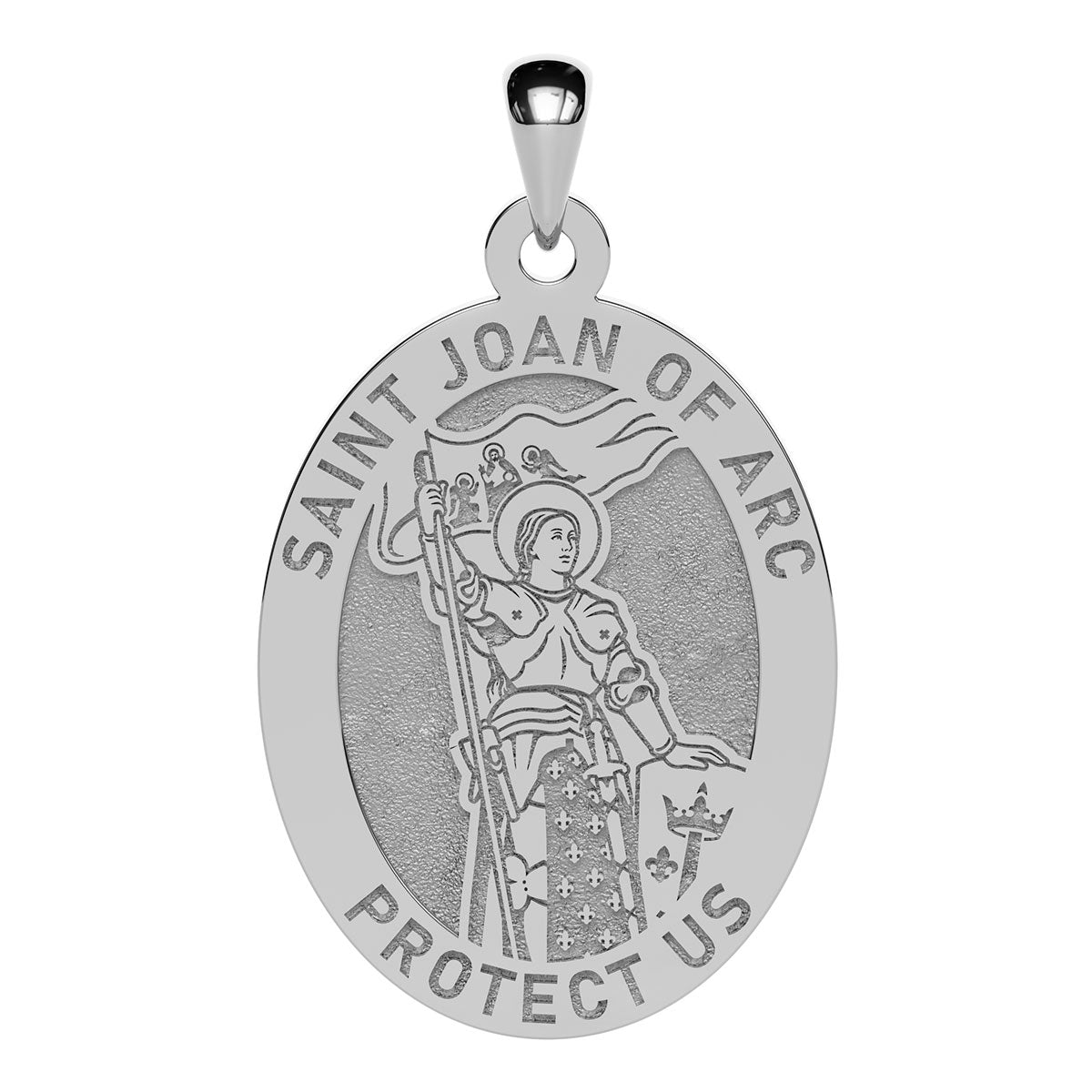 Saint Joan of Arc Oval Religious Medal