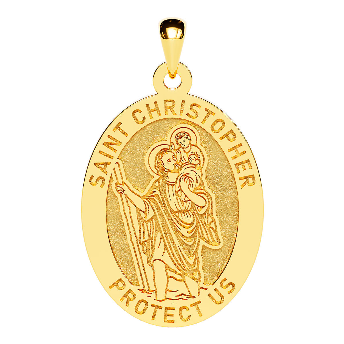 Saint Christopher Oval Religious Medal