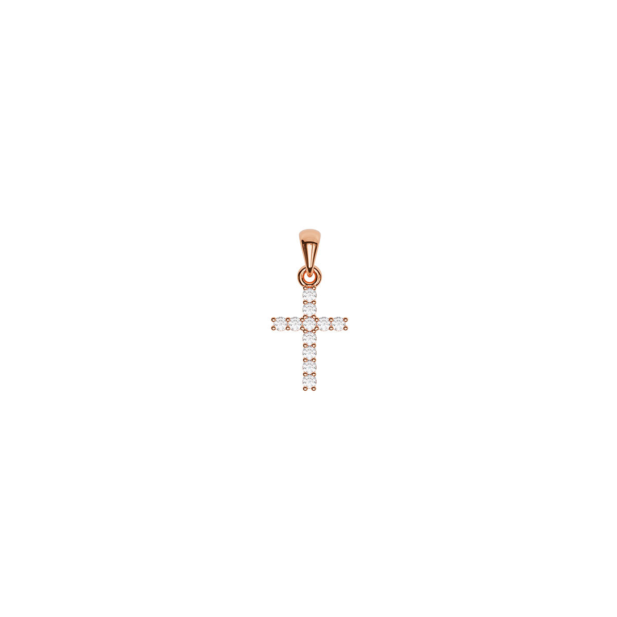 Mini Size Pavé Cross With 1mm Diamonds